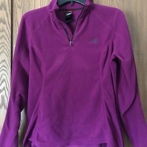 Purple Northface fleece 1/4 zip